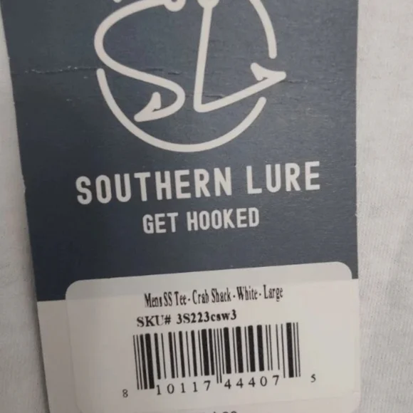 Southern Lure Mens Size Large TShirt Crab Shack Graphic White - Picture 4 of 6